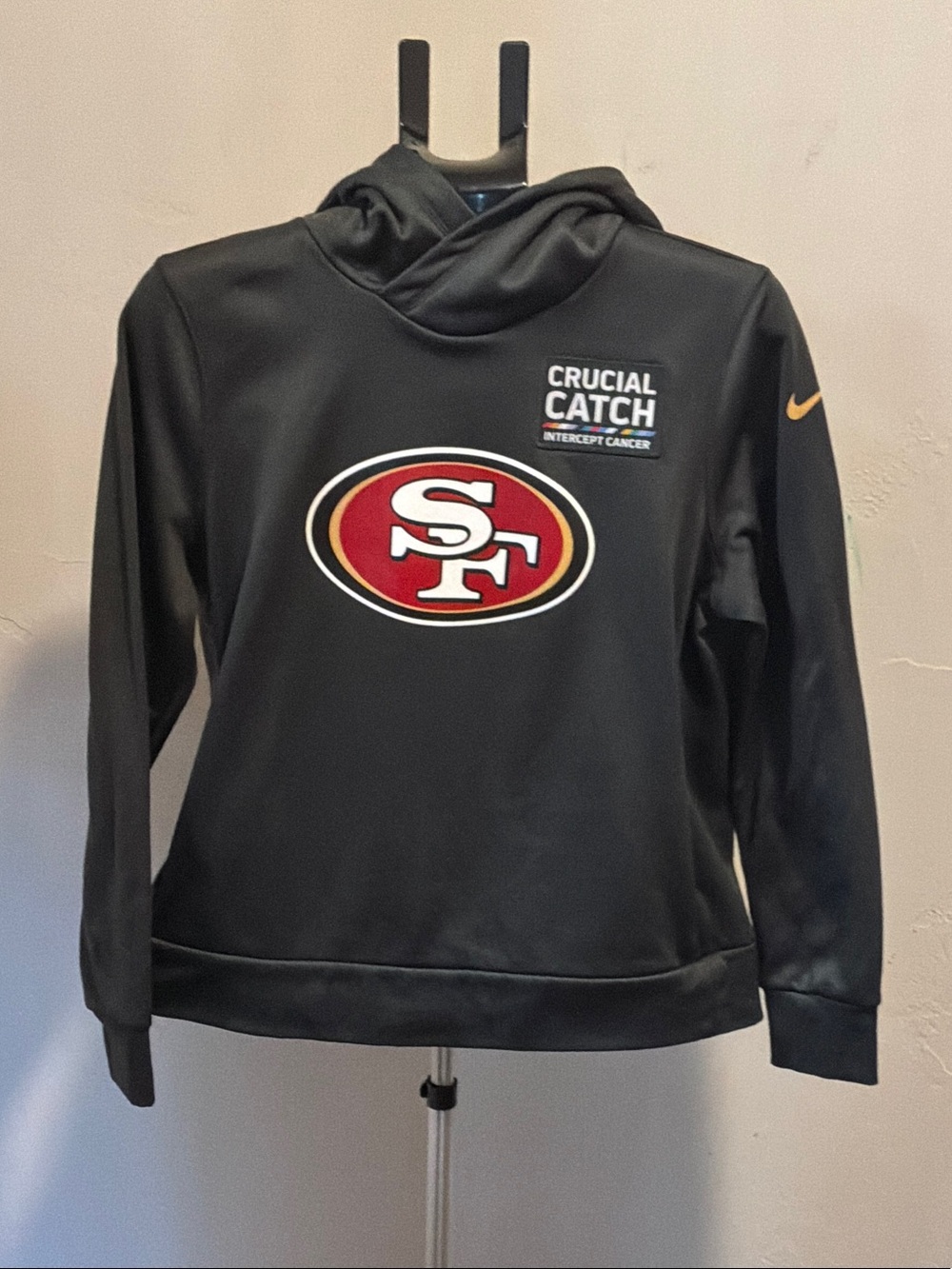 Nike woman Black San Francisco 49ers Hoodie with Red & Gold Logo